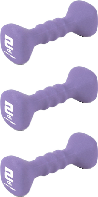 아이워너 네오프렌 사각 아령, 2kg, 3개