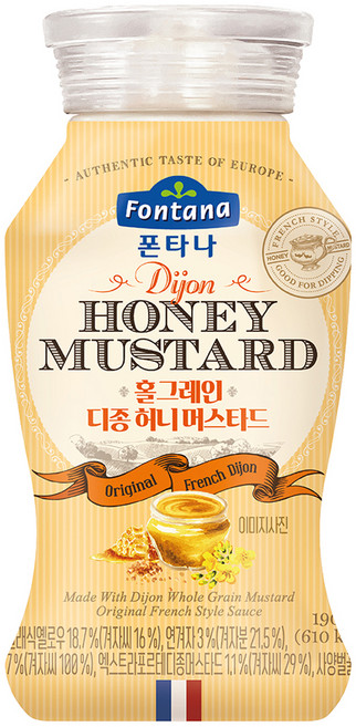 폰타나 디종 허니 머스타드, 190g, 1개