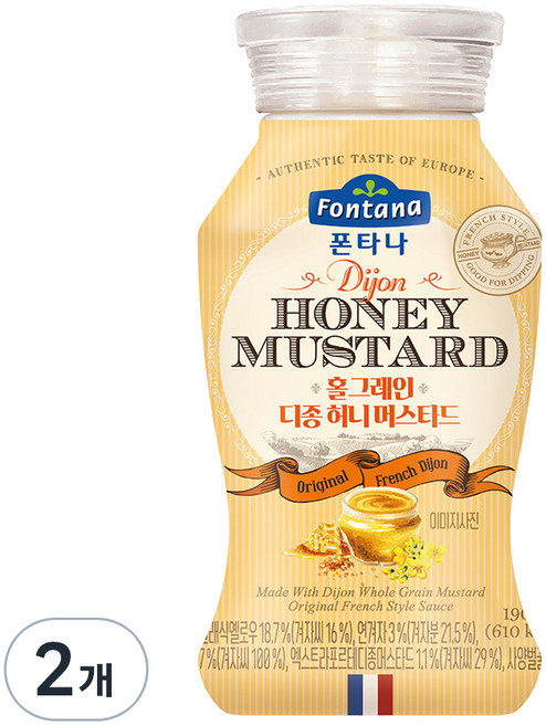 폰타나 디종 허니 머스타드, 190g, 2개