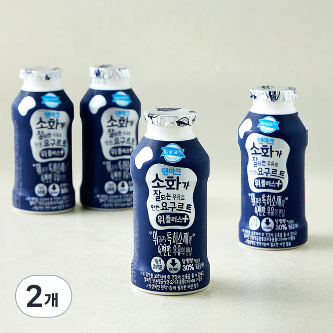 덴마크 소화가 잘되는 우유로 만든 요구르트 위플러스, 2개, 4개입, 150ml