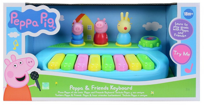 HTI Peppa Pig 粉紅豬小妹公仔鋼琴組, 混合顏色, 1組