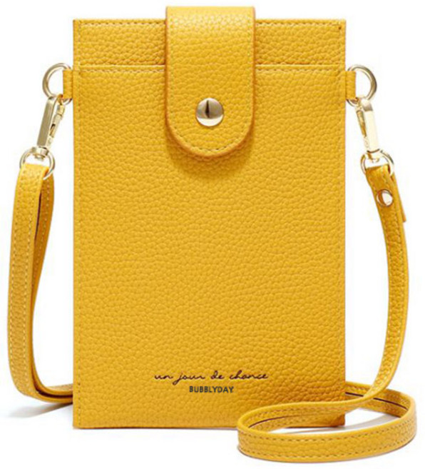 BUBBLYDAY 斜背手機包, 黃色