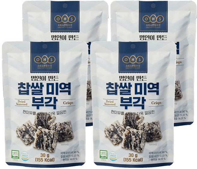 OHS 糯米海帶脆片, 30g, 4包
