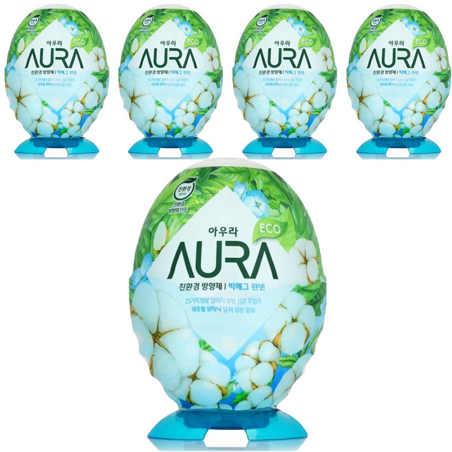 아우라 빅에그 실내용 방향제, 440ml, 5개, 린넨