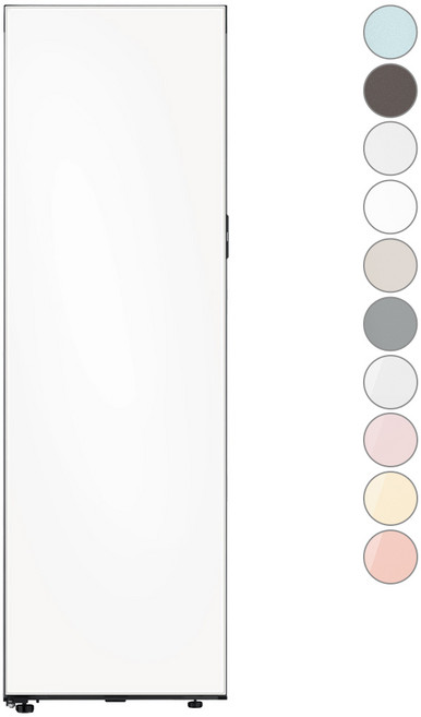 [색상선택형] 삼성전자 비스포크 348L 스탠드형 1도어 냉장고 김치플러스 키친핏 우열림 방문설치, 새틴화이트, RQ34C7815AP