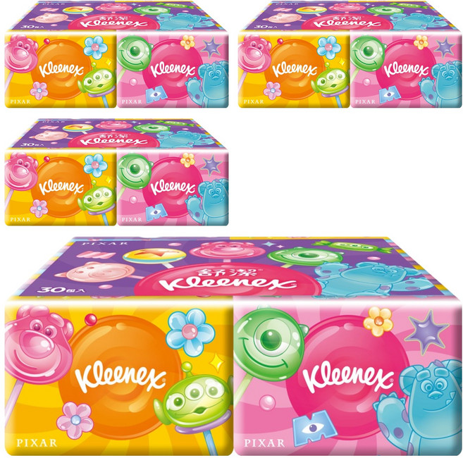 Kleenex 舒潔 袖珍包面紙, 30包, 4袋