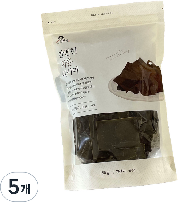 안옥남 간편한 자른 다시마, 150g, 5개