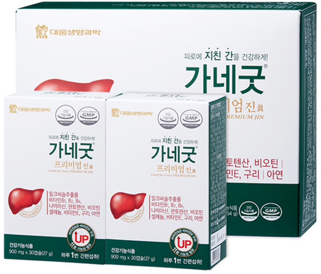 대웅생명과학 가네굿 프리미엄 진 밀크씨슬 세트, 30정, 2개