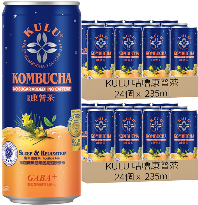 KULU 咕嚕康普茶 南非國寶茶, 2箱, 235ml, 24個裝