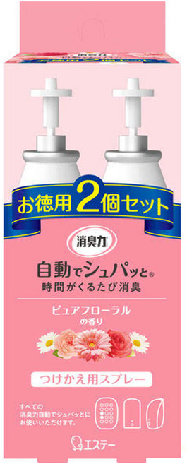 ST 雞仔牌 消臭力 自動消臭芳香噴霧補充瓶, 39ml, 2瓶, 花香
