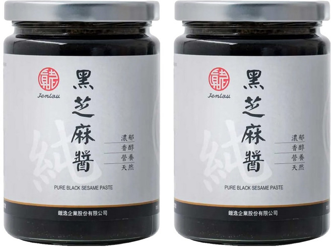 真老 純黑芝麻醬, 350g, 2罐