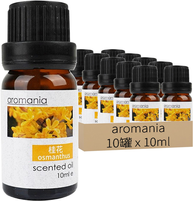 英國 Aromania 精油套裝 10罐裝, 桂花, 1件, 10ml