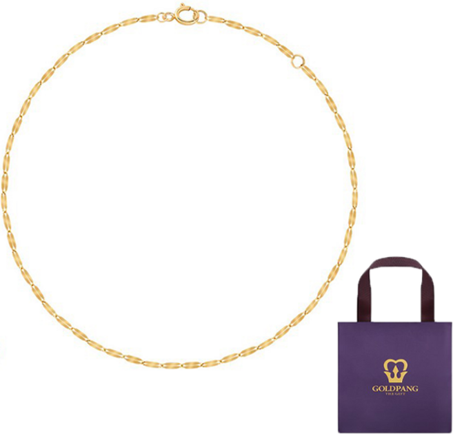 골드팡 여성용 18k 스위트 망고 체인 발찌 + 쇼핑백