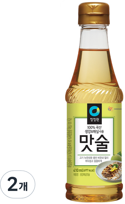 청정원 생강 매실 맛술, 410ml, 2개