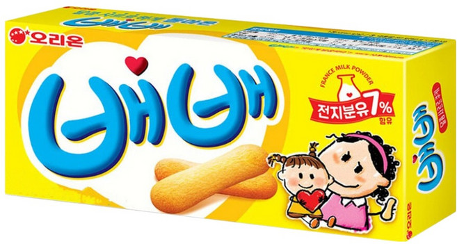 ORION 好麗友 貝貝牛奶餅乾棒, 80g, 1盒