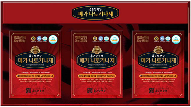 종근당건강 메가 나토키나제 영양제, 30정, 3개
