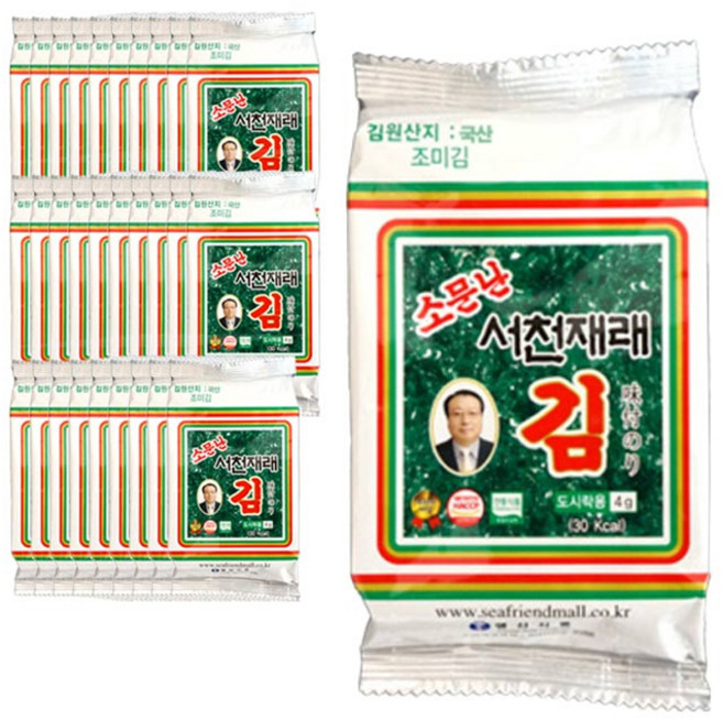 바다친구 소문난 서천 재래김, 15g, 60개