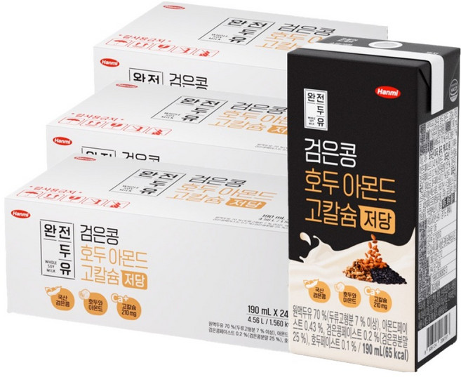 전두유 검은콩 호두아몬드 고칼슘 저당, 72개, 190ml