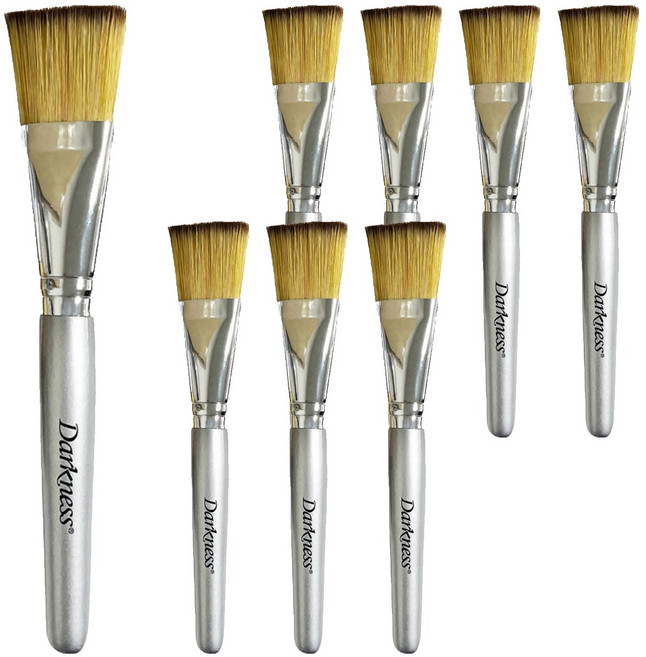 다크니스 피부미용 팩 붓, 8개, 혼합색상