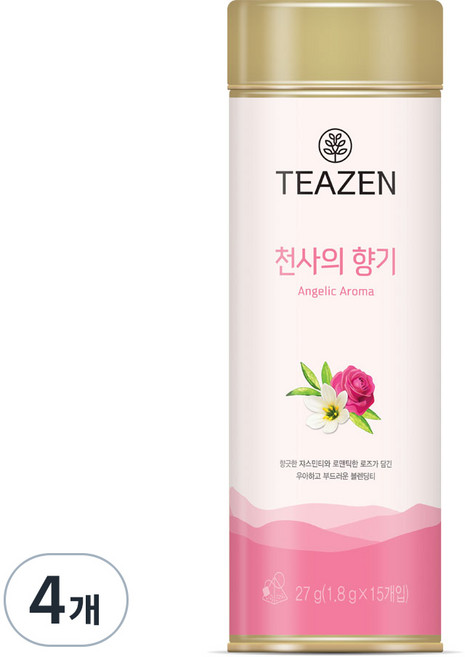 티젠 천사의 향기 로즈 쟈스민, 15개입, 4개, 1.8g