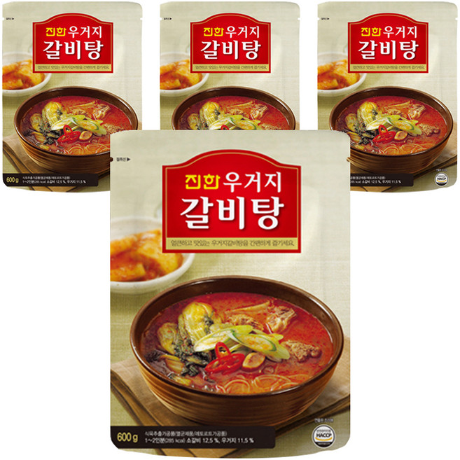 진한식품 우거지 갈비탕, 600g, 4개