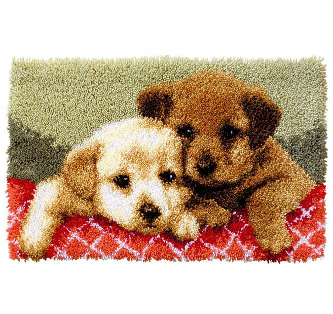 101Do Latch Hook地毯刺繡套組 小狗款, 1組