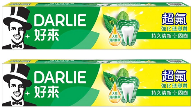 DARLIE 好來 超氟強化琺瑯質牙膏, 250g, 1條, 2條