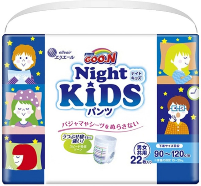GOO.N 大王 YA晚褲/尿布 13~25kg, KIDS, 22片