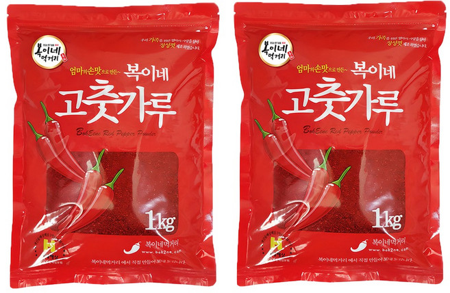 복이네먹거리 중국산 고춧가루 보통맛 김치용, 1kg, 2개