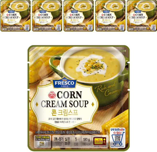 오뚜기프레스코 콘 크림스프, 6개, 180g