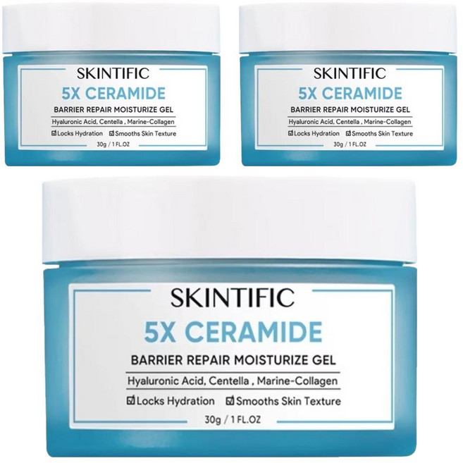 SKINTIFIC 5X 神經酰胺保濕乳霜, 30g, 3罐