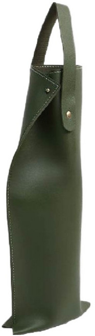 코모스코 가죽 와인 위스키 쇼핑백 148 x 380 mm, 카키, 1개