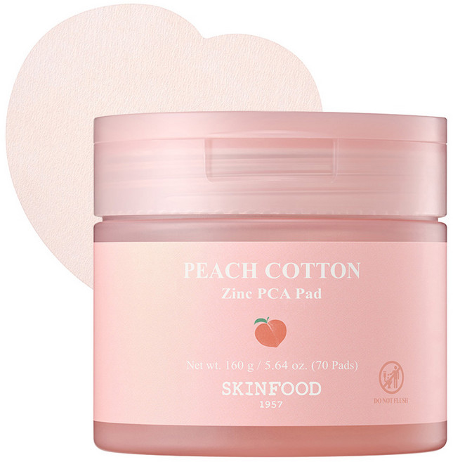 스킨푸드 피치뽀송 징크피씨에이 패드, 70매입, 1개