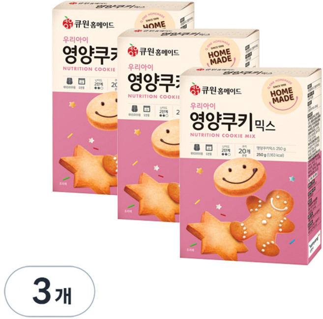 큐원 우리아이 영양쿠키믹스, 250g, 3개