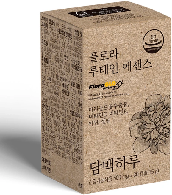 담백하루 플로라 루테인 에센스 15g, 30정, 1개 - 쿠팡