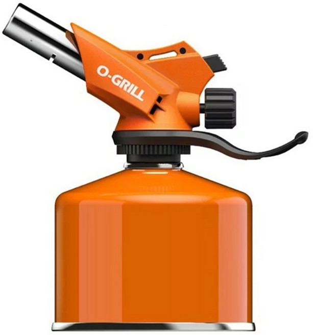 O-GRILL多功能高山瓦斯噴槍 廚房噴槍 火焰可調整, 橘色, 1個