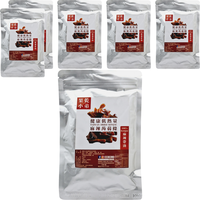 果乾小弟 麻辣寒天蒟蒻條, 90g, 6包