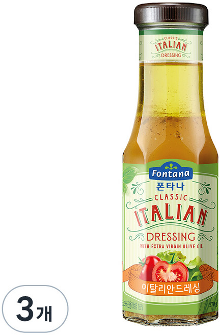 폰타나 이탈리안 드레싱, 270g, 3개