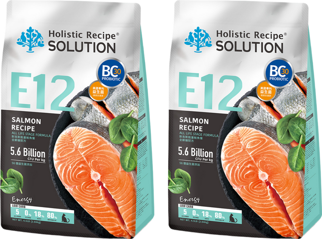 Holistic Recipe SOLUTION 耐吉斯 全齡貓配方無穀乾飼料, 2.04kg, 鮭魚, 2袋