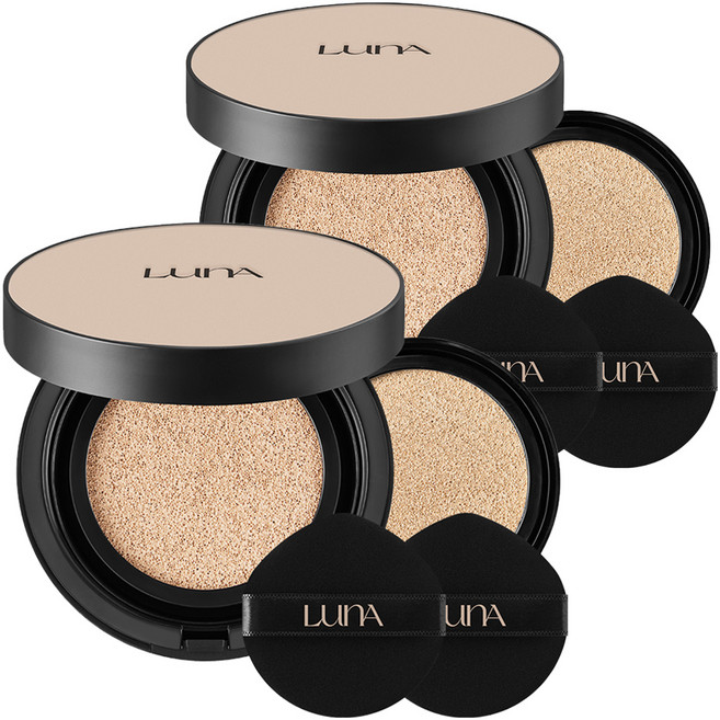LunA 長效遮瑕服貼氣墊粉餅正裝 13.5g+替換蕊組, 21W Warm Beige, 2組