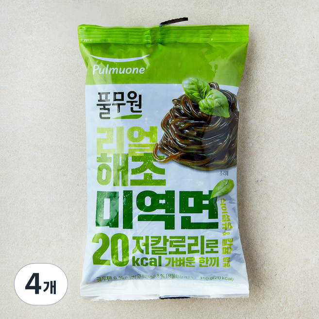 풀무원 리얼 해초미역면, 150g, 4개