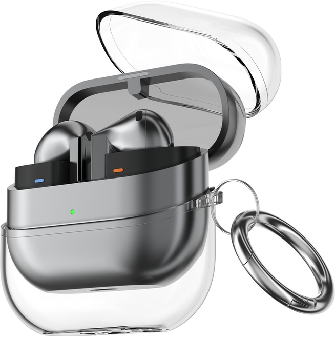 요거 갤럭시 버즈 클리어 젤리 키링 케이스, 투명, 1개, 갤럭시 버즈3