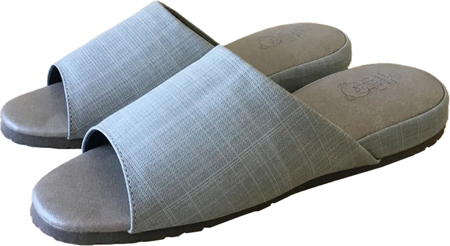 TAIWAN SLIPPER 台灣犀利趴 極致風格 厚跟紓壓皮質室內拖鞋, 精品灰, 1雙