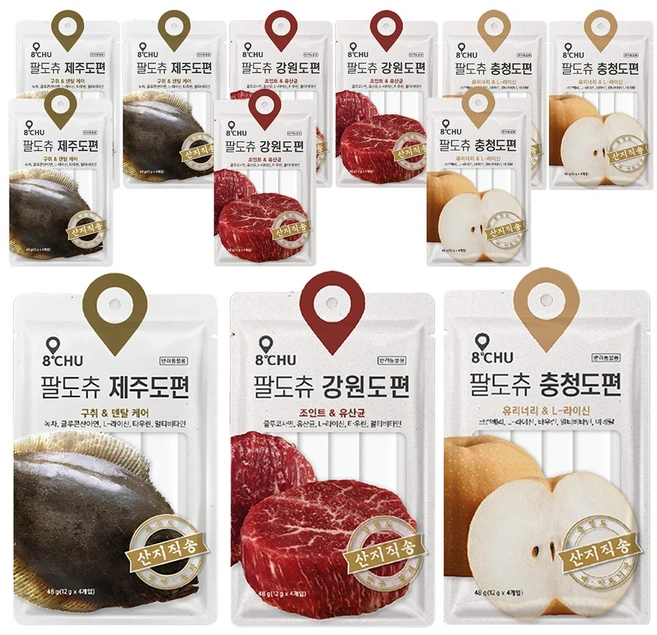 팔도츄 반려동물 버라이어티팩 12g x 6종 x 4p 세트, 혼합맛, 48g, 2세트 - 쿠팡