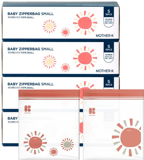 마더케이 아기 지퍼팩 15매입, 4개