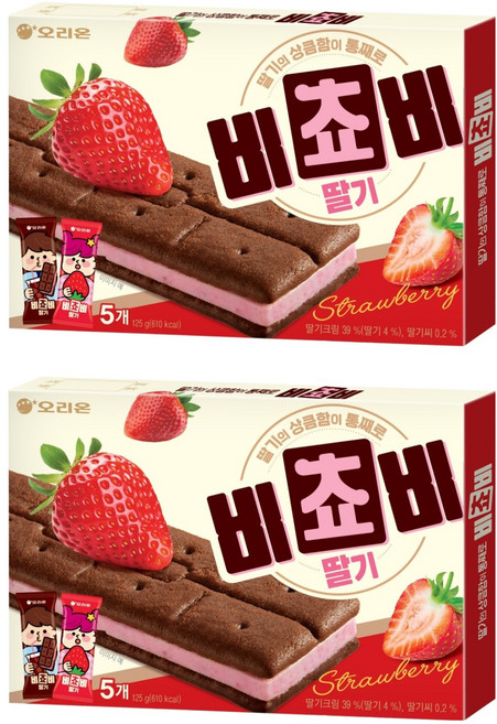 오리온 비쵸비 딸기, 125g, 2개