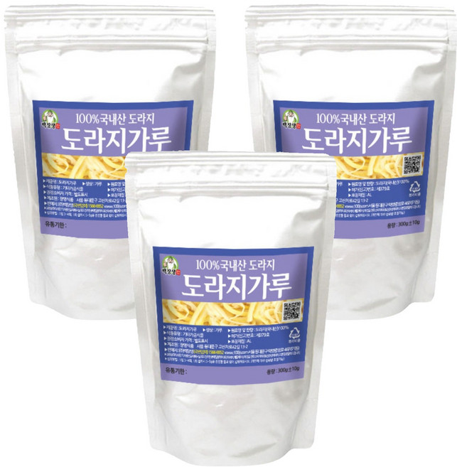 백장생 토종 도라지가루, 300g, 3개