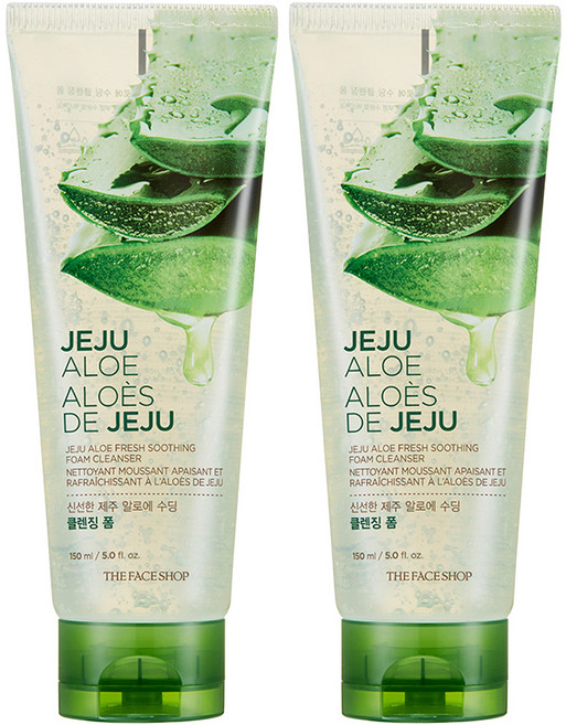 더페이스샵 신선한 제주 알로에 수딩 클렌징 폼, 150ml, 2개