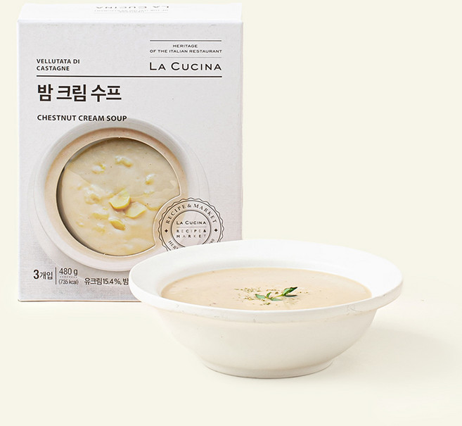 라쿠치나 밤 크림 수프 (냉장), 160g, 3개