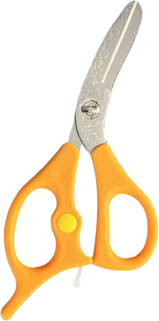 日本攜帶型食物剪刀 附透明收納盒 SUM-1400, 顏色隨機, 1組